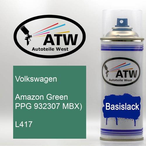 Volkswagen, Amazon Green PPG 932307 MBX), L417: 400ml Sprühdose, von ATW Autoteile West.